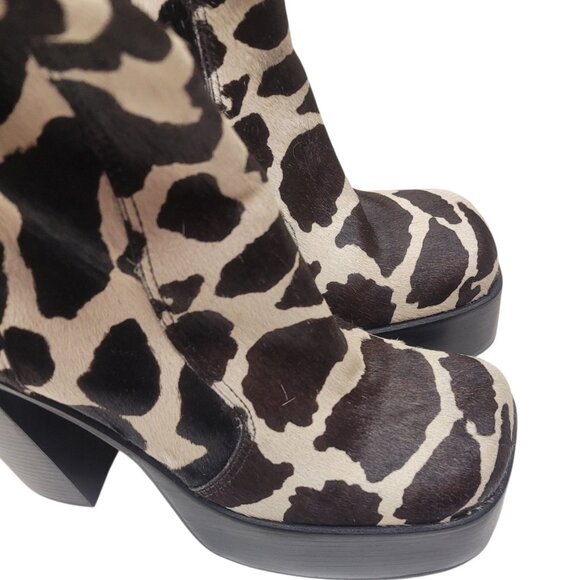 Steve Madden Leather Chunky Cow Platform Boots $189 Nordstroms Unworn sz 8.5 - Picture 5 of 9